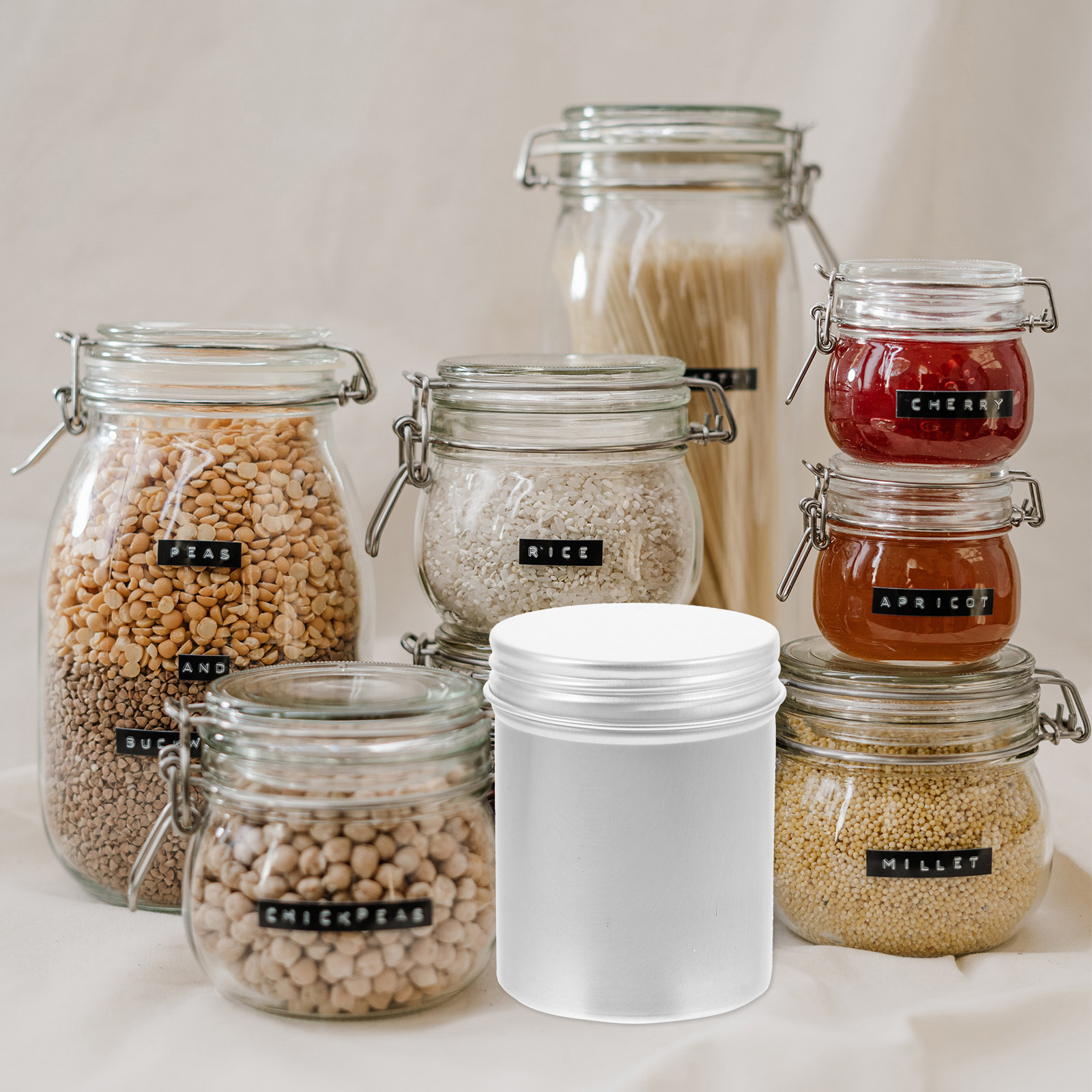 Coffee Tea Jars - 4Pcs Aluminum Mini Storage Can Multi-Use