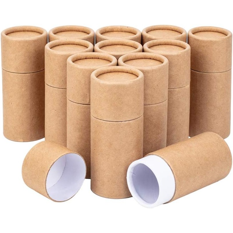 Coffee Tea Display - 12PCS 30ml BurlyWood Kraft Paperboard Tubes