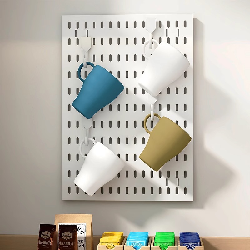 Coffee Tea Display - Kitchen Cup Storage Organizer Hole Board