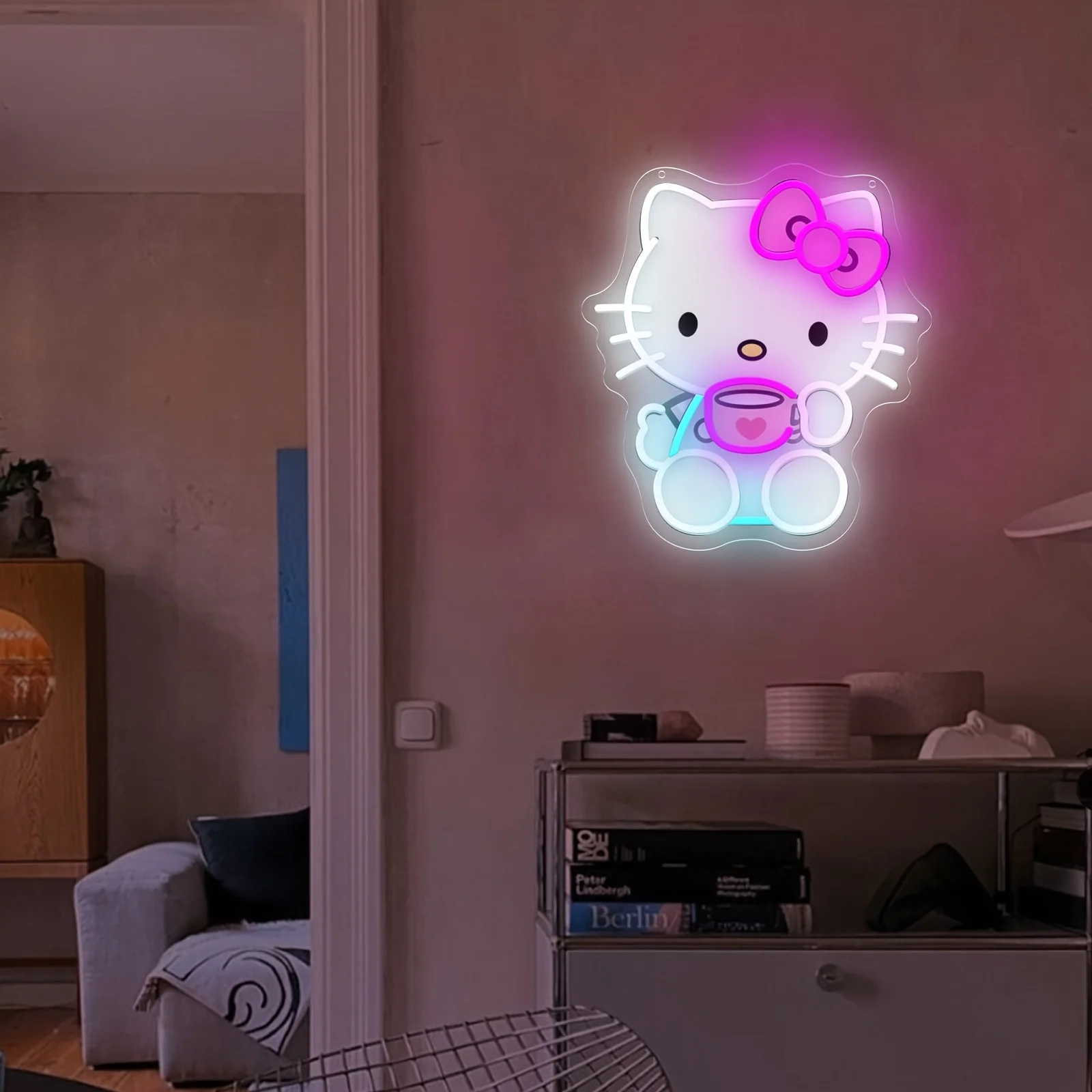 LED Hello Kitty Drink Tea Neon - đánh giá và giá Coffee Tea Neon Sign