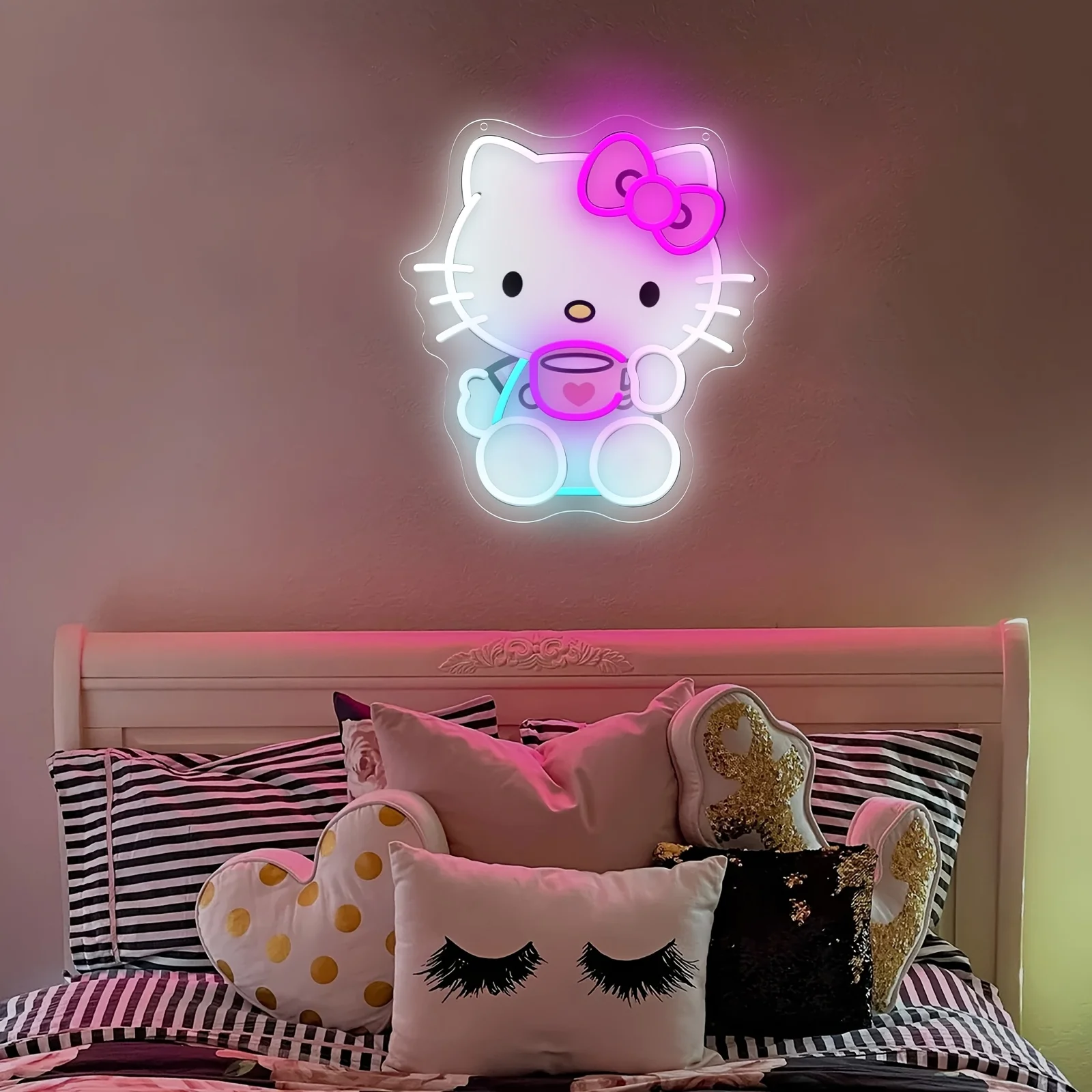 LED Hello Kitty Drink Tea Neon - đánh giá và giá Coffee Tea Neon Sign