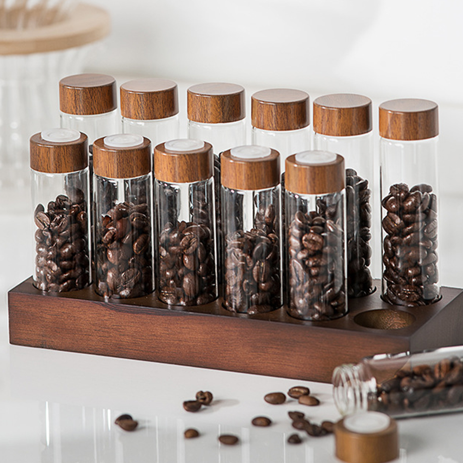 Coffee Beans Storage Container - đánh giá và giá Coffee Tea Display