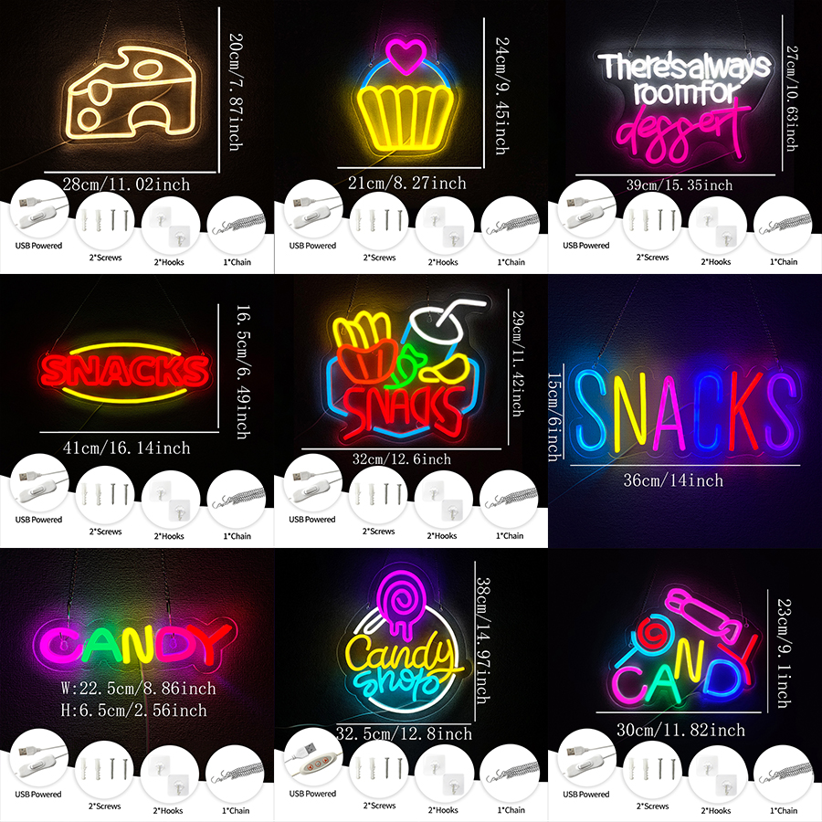 Snacks Neon Sign for Wall Deco - đánh giá và giá Coffee Tea Neon Sign