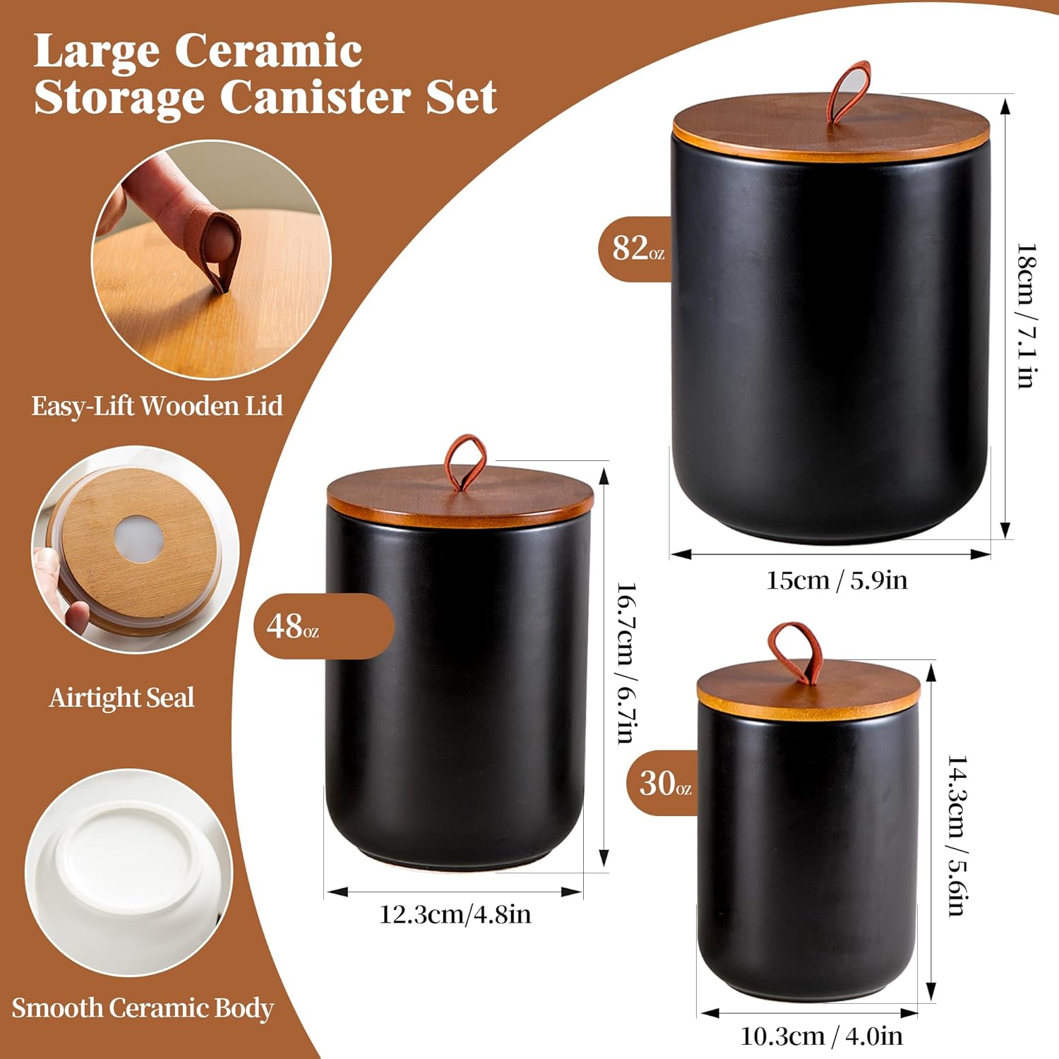 Ceramic Canister Set (30 oz, 4 - đánh giá và giá Coffee Tea Jars