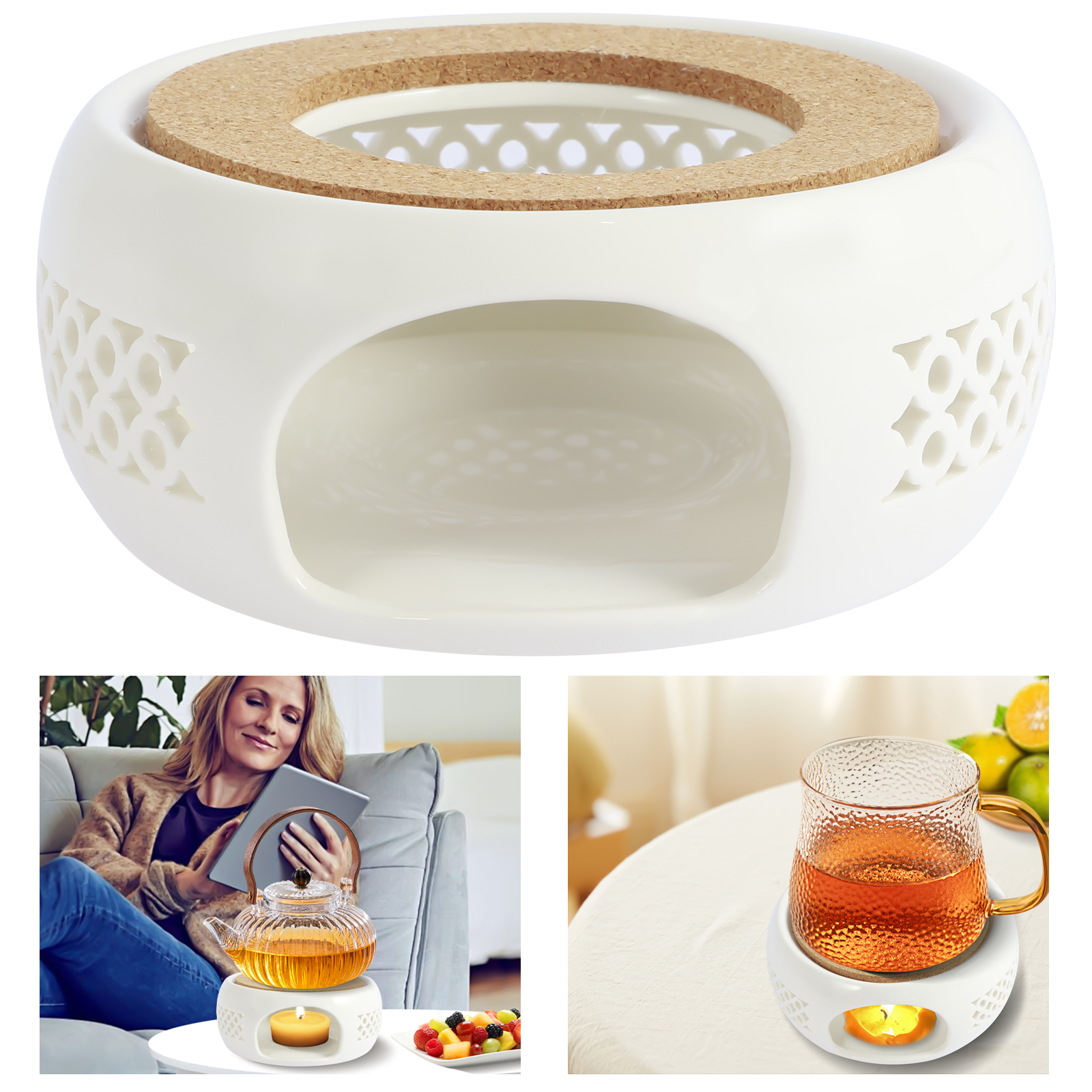 Ceramic Teapot Warmer Holder B - đánh giá và giá Coffee Tea Water Heater