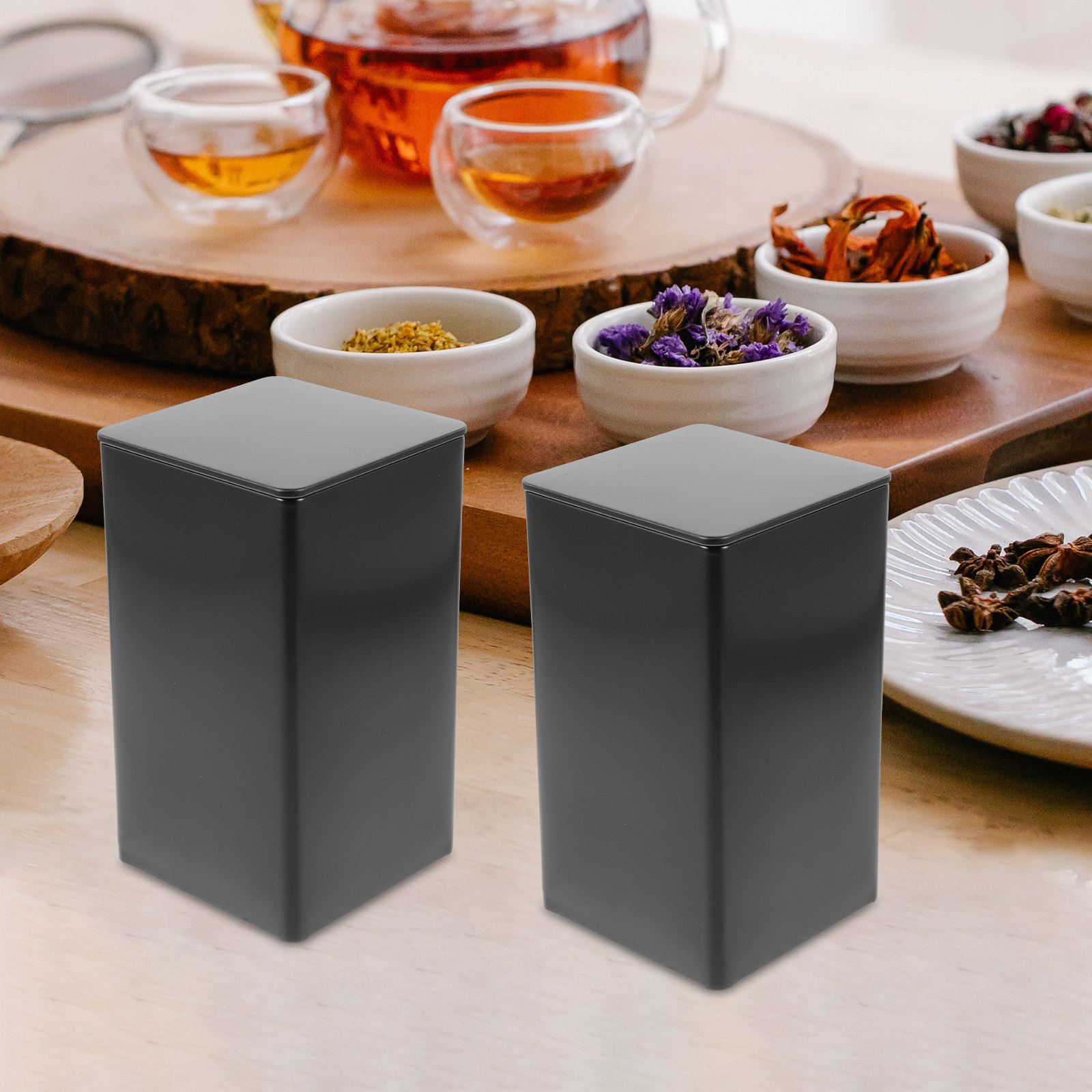 4Pcs Storage Jars Tinplate Box - đánh giá và giá Coffee Tea Jars