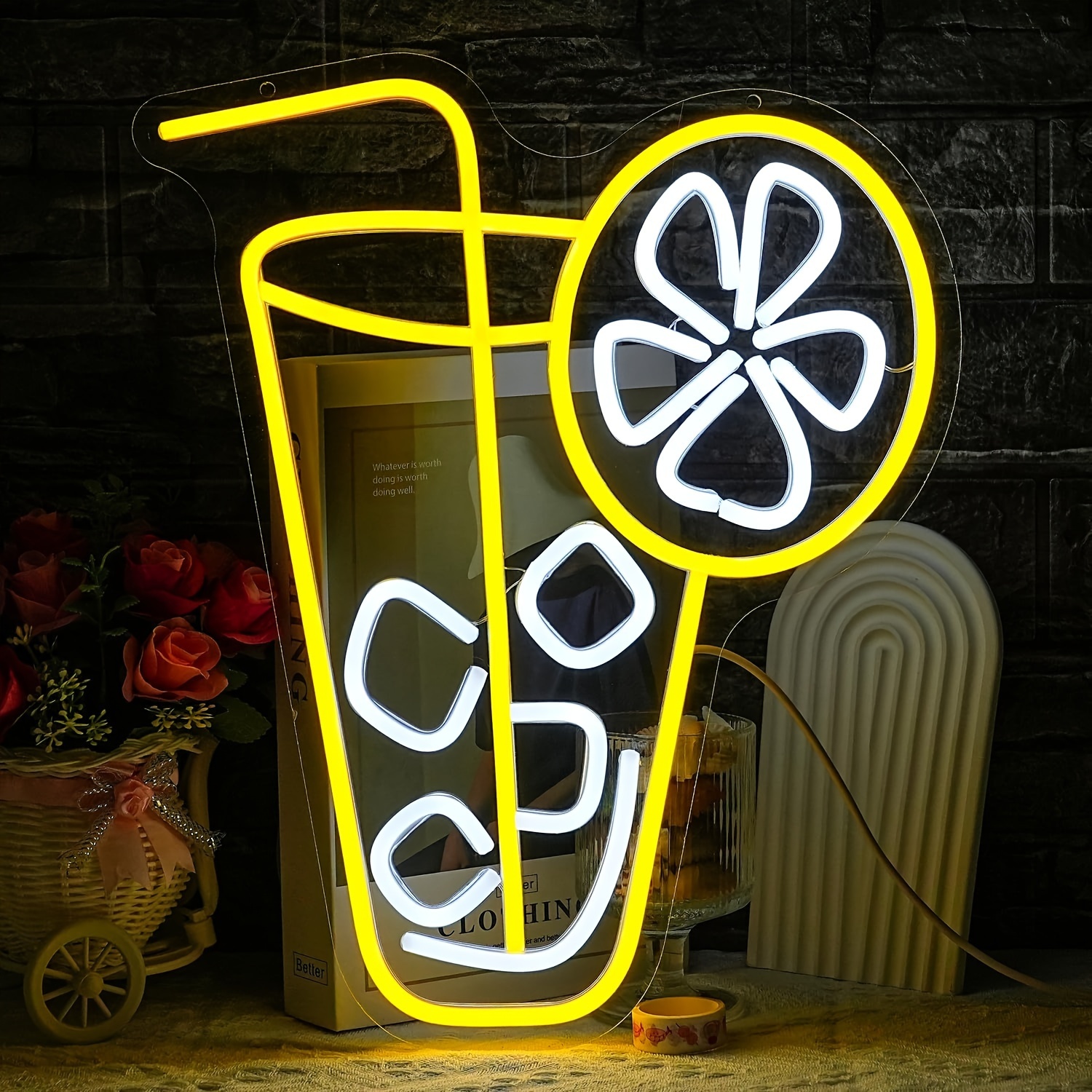 Lemon Tea Drink Neon Light LED - đánh giá và giá Coffee Tea Neon Sign
