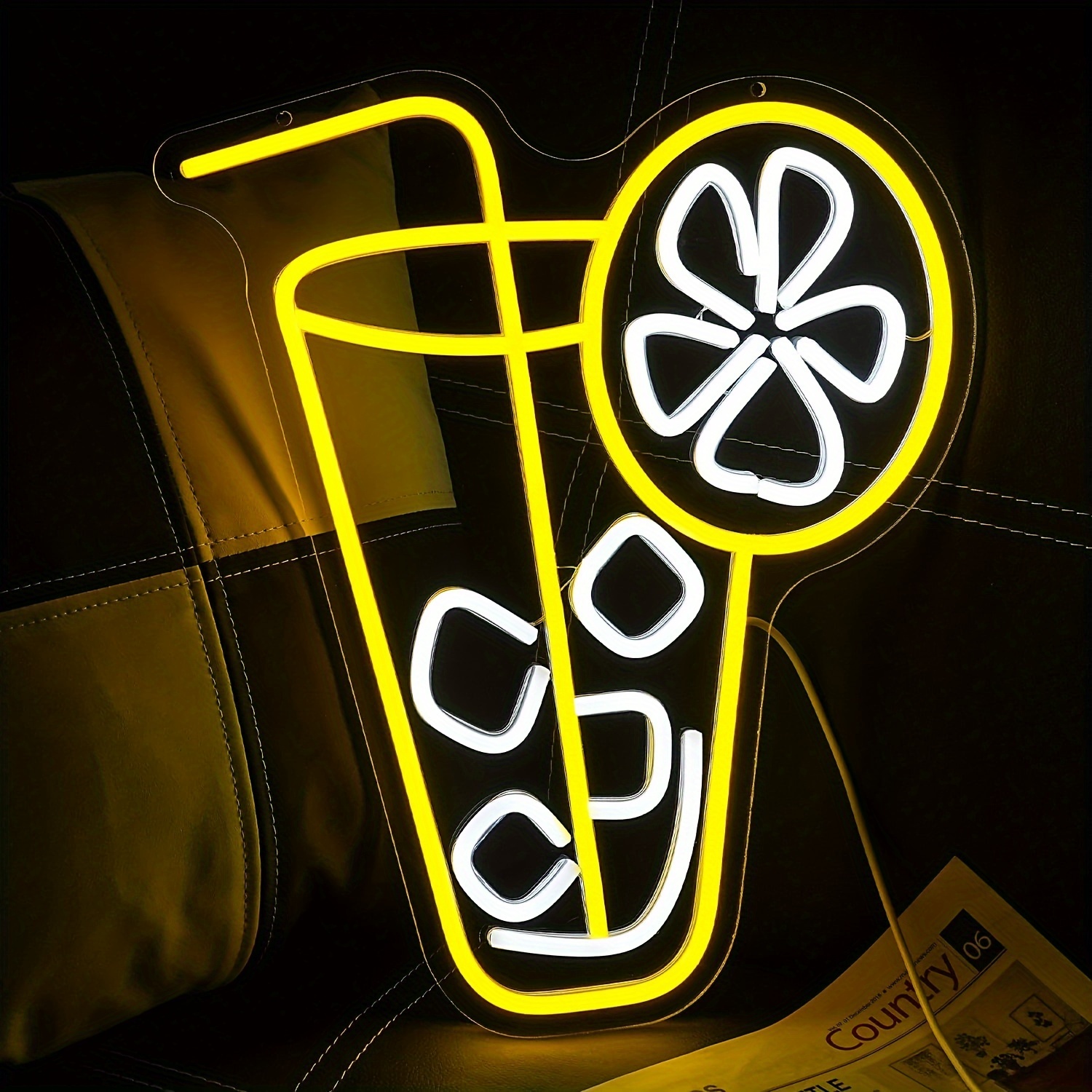Lemon Tea Drink Neon Light LED - đánh giá và giá Coffee Tea Neon Sign