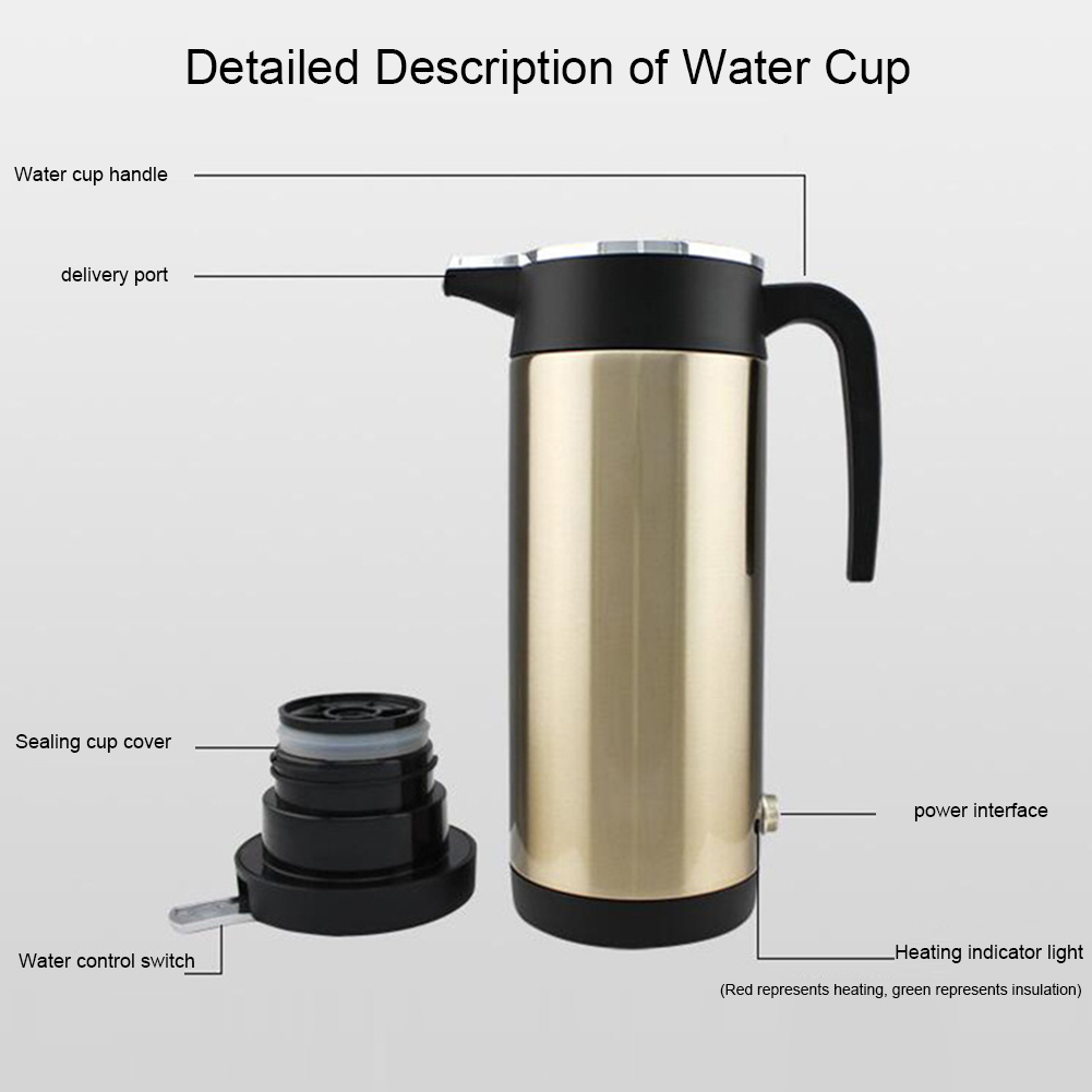 1200 ML Car Hot Kettle Portabl - đánh giá và giá Coffee Tea Water Heater