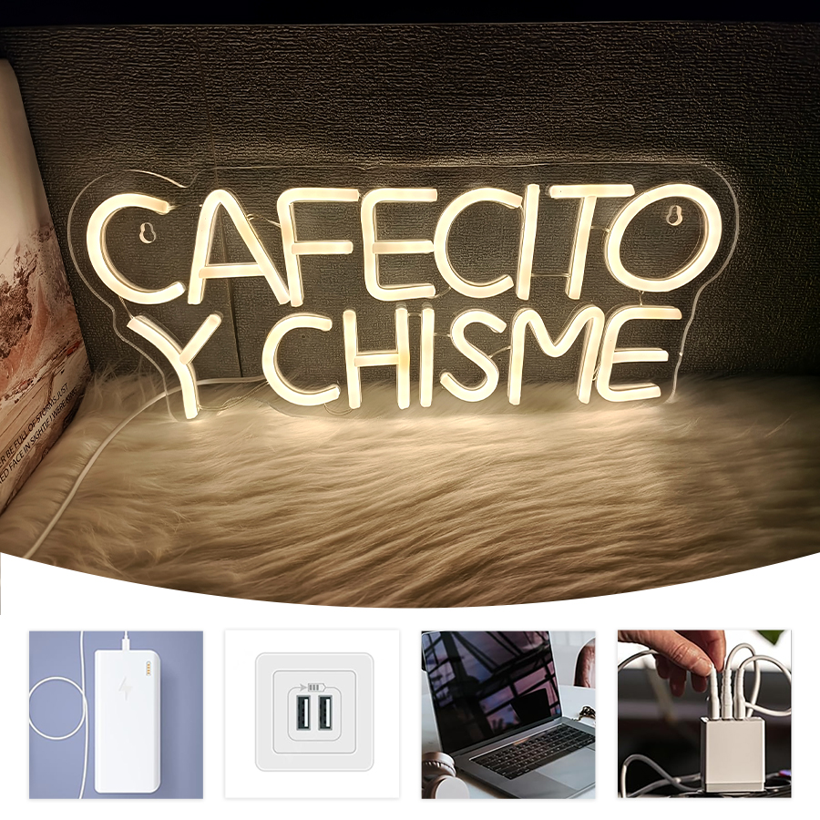 Cafecito Y Chisme Neon Sign, V - đánh giá và giá Coffee Tea Neon Sign