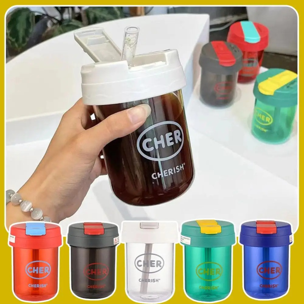 Cartoon 300mL Straw Cup Plasti - đánh giá và giá Coffee Tea Equipment