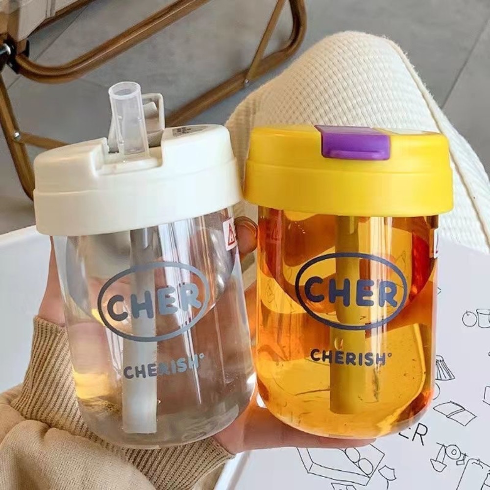 Cartoon 300mL Straw Cup Plasti - đánh giá và giá Coffee Tea Equipment
