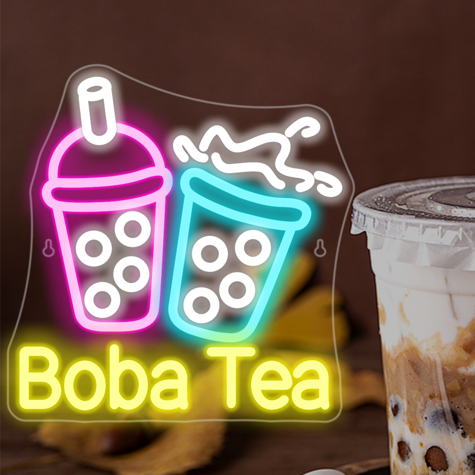 Bubble Tea Neon Light Colorful - đánh giá và giá Coffee Tea Neon Sign